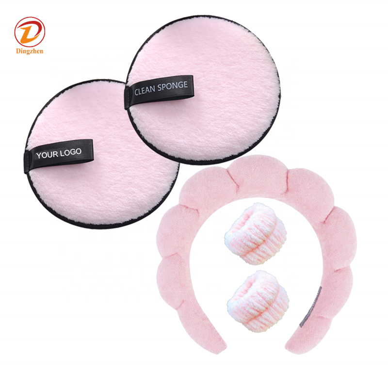 Makeup Remover Set Supplier - Custom Logo Hairband Wristbands