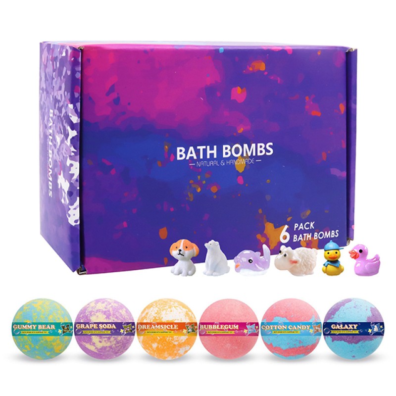Bath Bombs Supplier - 6Pack with Toy Kids Gift