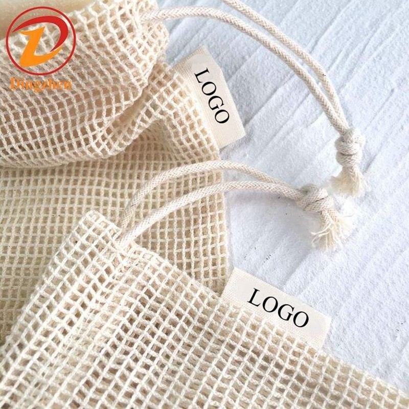 Mesh Bag Manufacturer - Custom Logo Organic Cotton Drawstring