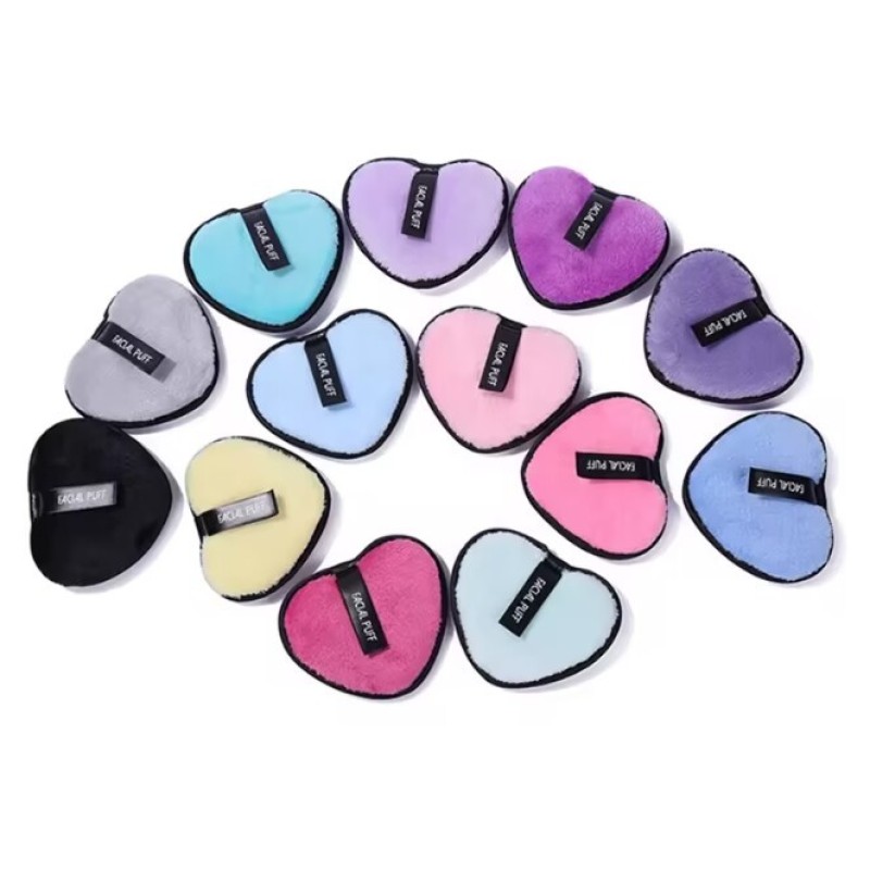 Heart Makeup Remover Pad Factory - Custom Logo Flannel Puff