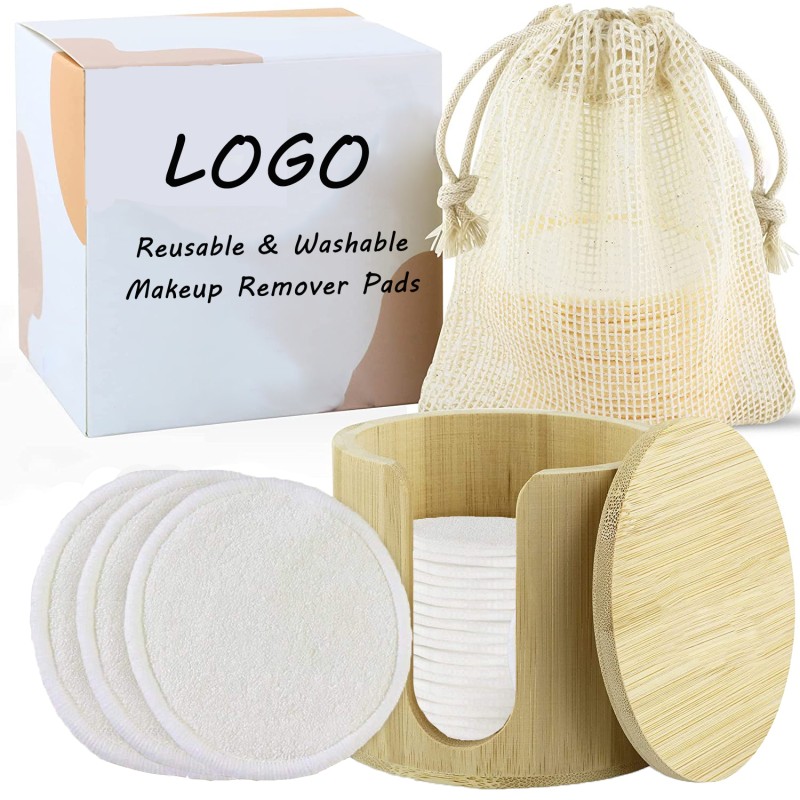 Bamboo Makeup Remover Pads Supplier - Custom Logo Natural Cotton
