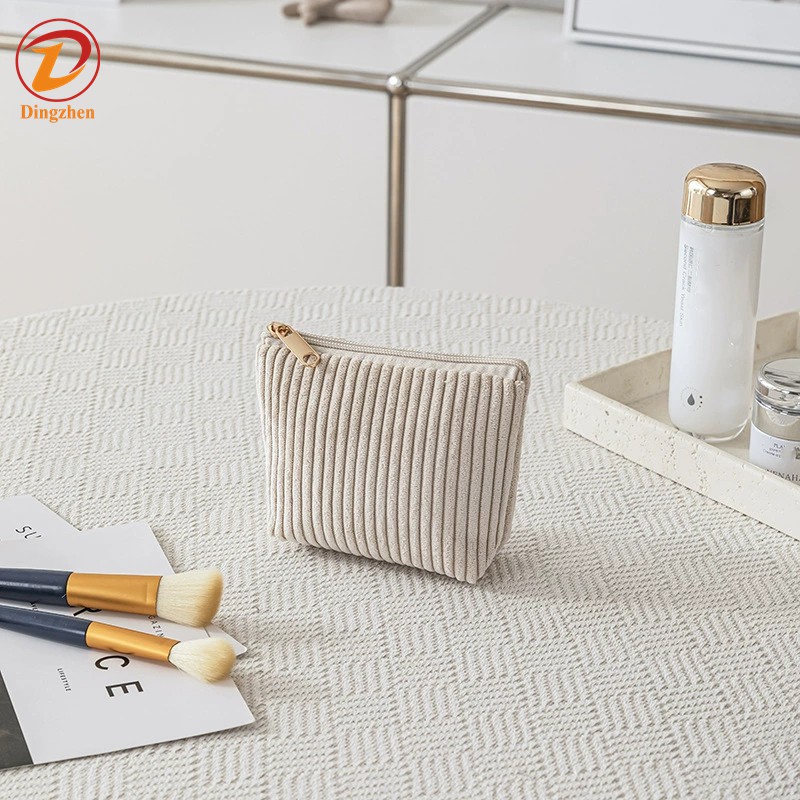 Cosmetic Bag Factory - Washable Foldable Corduroy Pouch