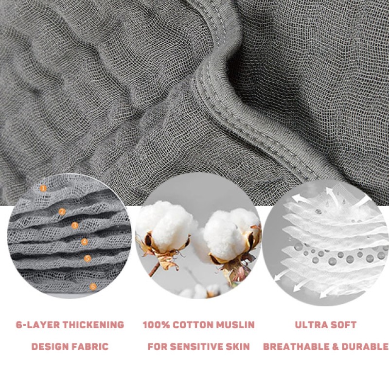 Burp Cloths Supplier - Wholesale Muslin 6 Layers Soft