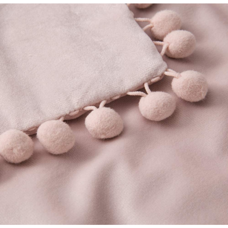 Throw Pillow Covers Supplier - Velvet Pompom Decorative Square