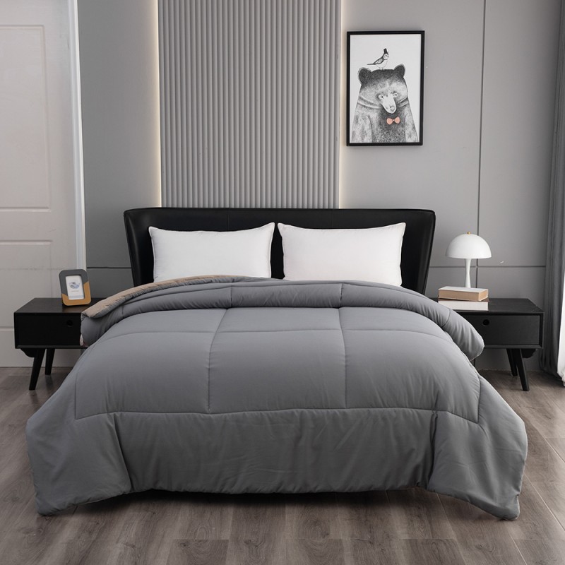 Reversible Comforter Factory - Couette De Lit Microfiber Quilt
