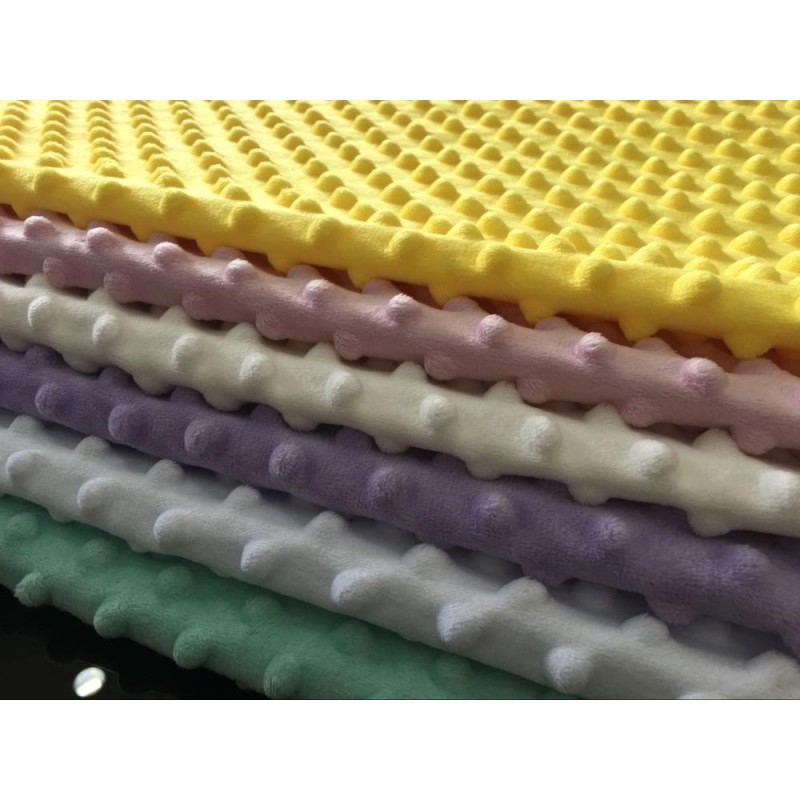 Plush Fabric Supplier - 100% Polyester Soft Minky Dot