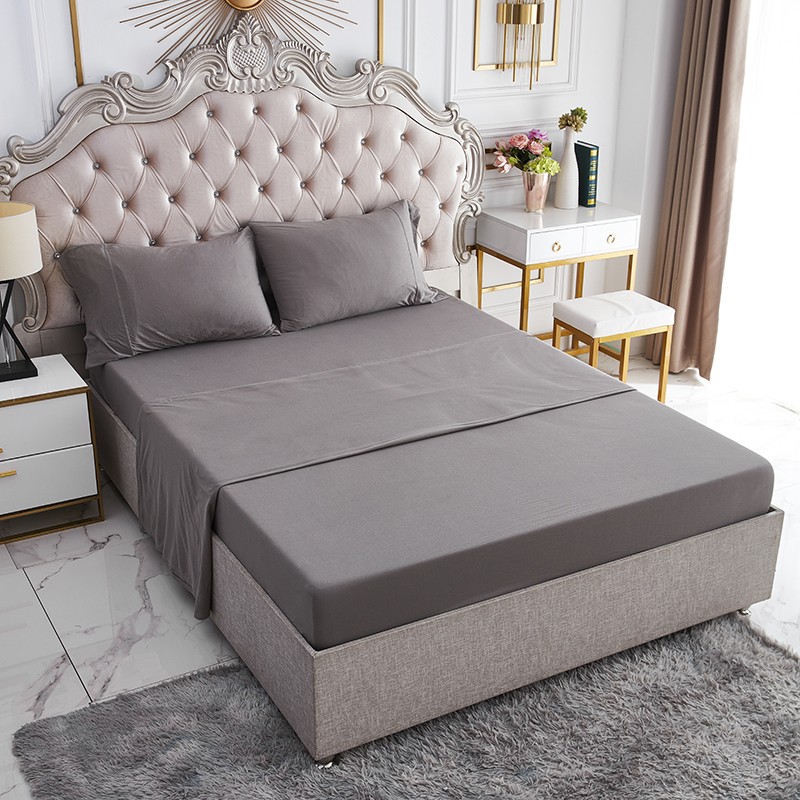 Cotton Bedding Supplier - Four Piece White Woven 100% Cotton