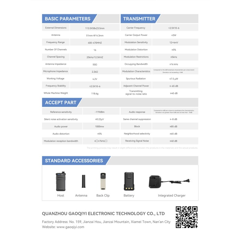Walkie Talkie Manufacturer - UHF Type-C Charging OEM Radio
