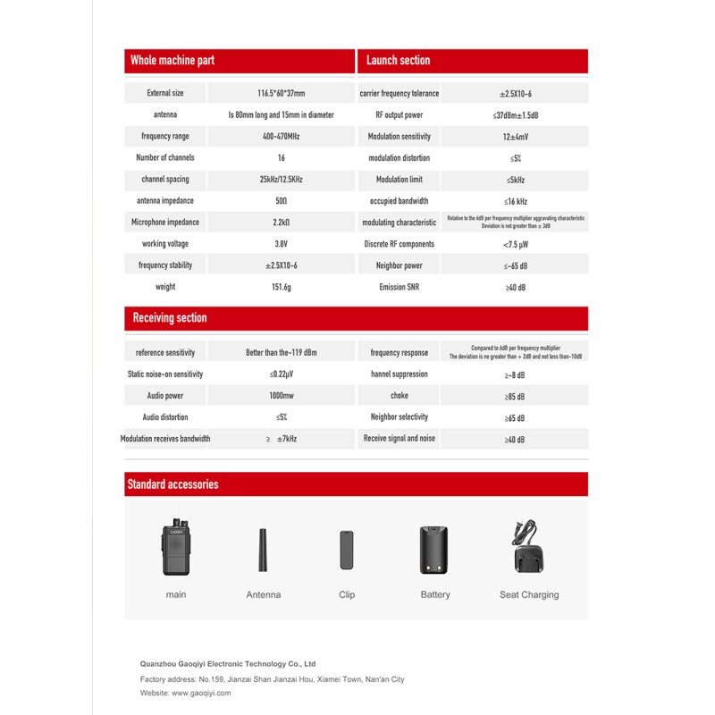 Walkie Talkie Manufacturer - GMRS USB Charger OEM Two-Way