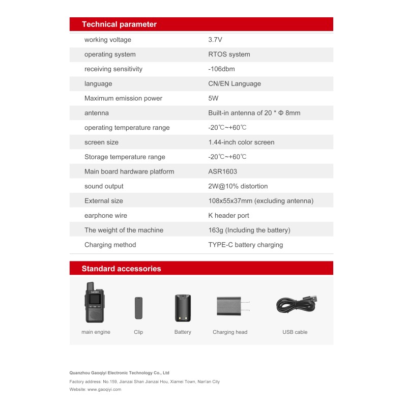 Walkie Talkie Manufacturer - 4G LTE Dual SIM OEM Mini