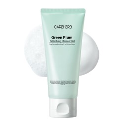 Organic Green Plum Refreshing Cleanser Gel Deep Pore Cleaning Gel for Face Daily Use Skin Care Product Set