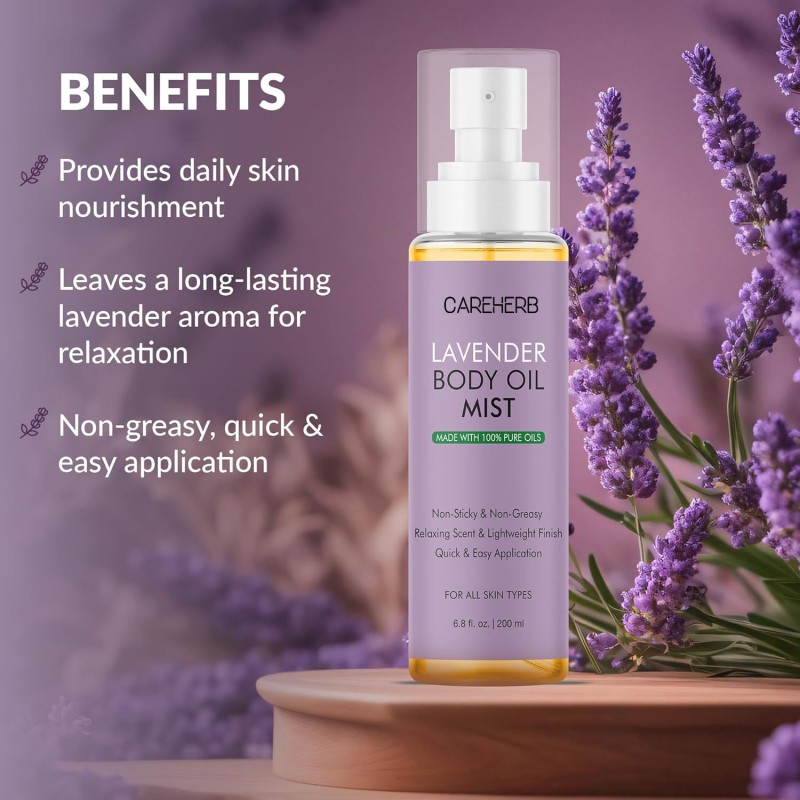 Hot Sales 100% Pure Natural Lavender Body Oil Deep Moisturizing for Dry Damaged Skin Glowing Body Oil Made From Seeds