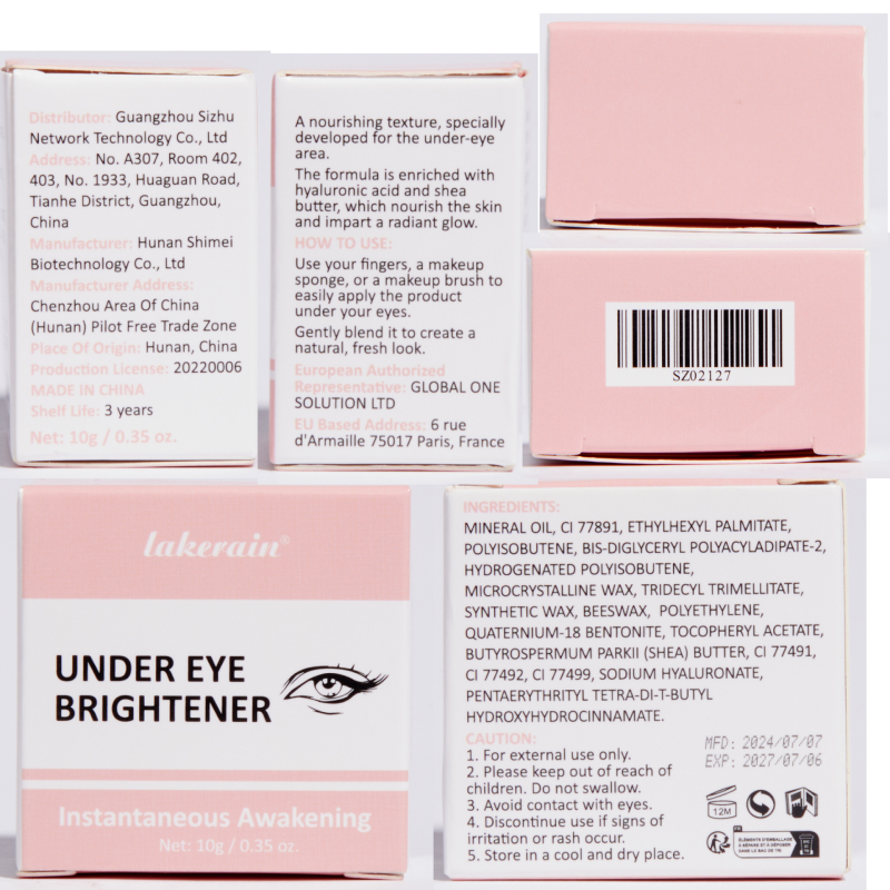 Wholesale Lakerain Mineral-Based Eye Brightening Cream Concealer Covers Dark Circles Brightens Skin Tone Cross-Border