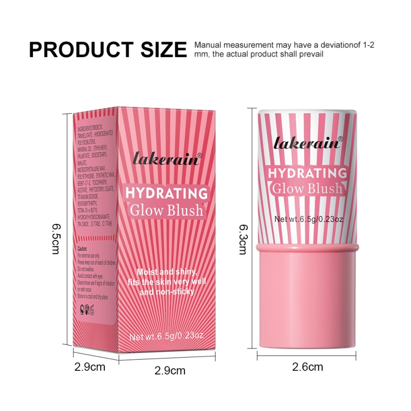 Lakerain Vitality Girl Pink Water-Glow Blush for Face Moisturizing Mineral Cream ODM Export Wholesale