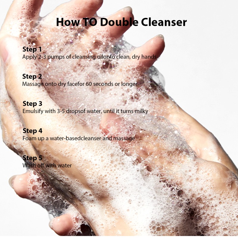 Organic Heartleaf Pore Control Cleansing Oil Deep Cleansing Face Wash for Makeup Removal and Blackhead Remover Skin Care Set