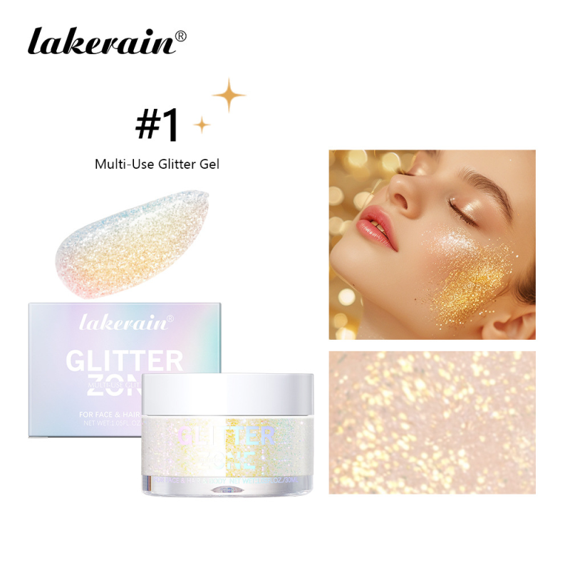 Colorful Waterproof Body Glitter Gel and Liquid Eye Shadow Enhance Night Makeup with Fine Highlighter Beautiful Body Glitter