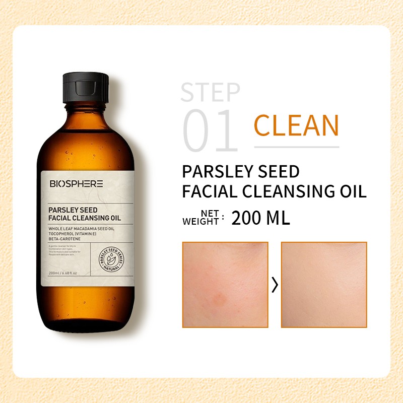 Organic Natural Anti-Oxidant Skin Care Set Whitening Anti-Aging Freckle Removing Facial Kit with Parsley Seed for Face