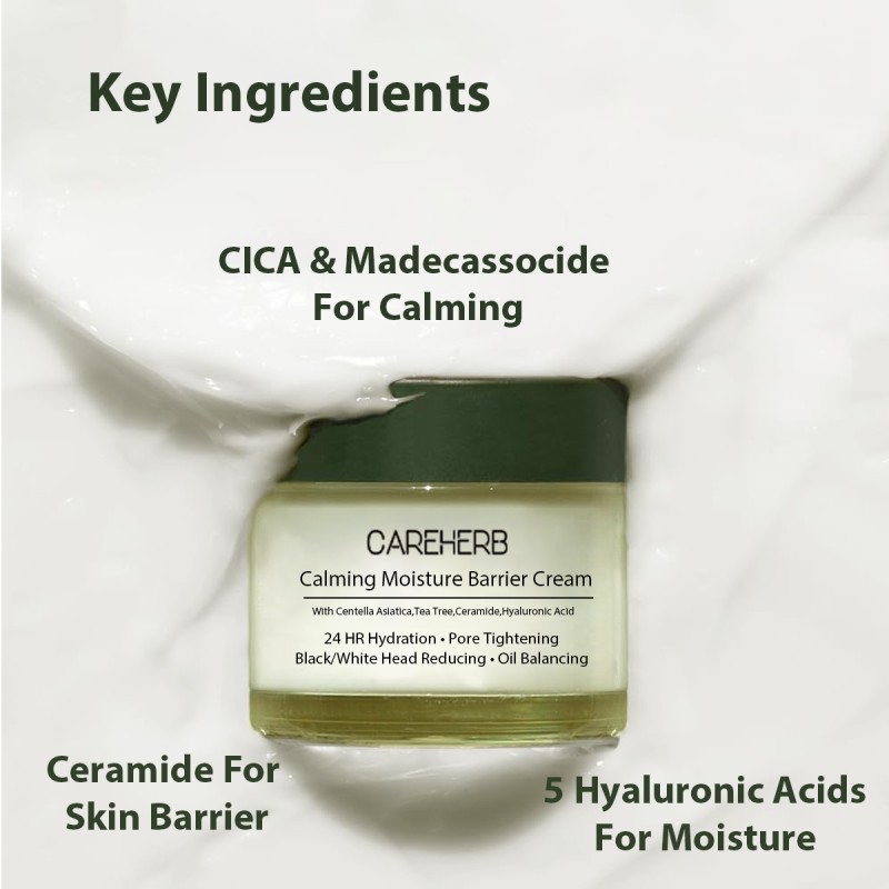 Vegan Hydration Hyaluronic Acid Ceramide Face Cream Korean Reducing Black White Head Instantly Calming Moisture Skin Care Set