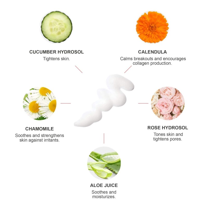 Cucumber Cloud Natural Foam Facial Cleanser Normal Makeup Remover and Pore Cleansing Face Wash for All Skin Types