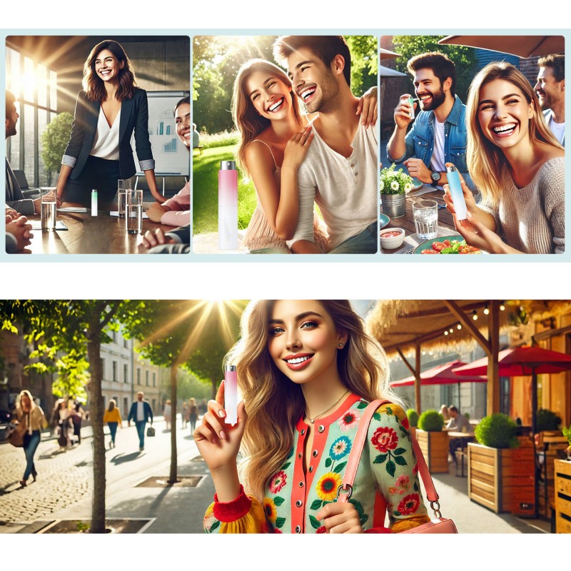 Portable Oral Mouth Freshener Spray Long-Lasting Mint Flavor with Fruit-Based Perfume Breath Fresheners for Bad Breath Relief