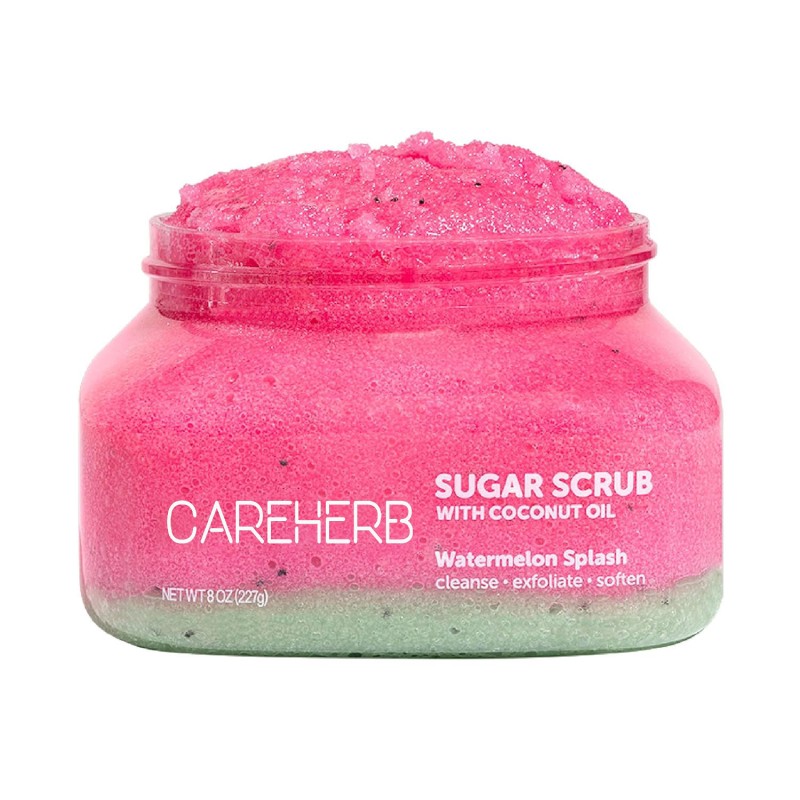 OEM Organic Watermelon Sugar Body Scrub Lasting Skin Hydration Exfoliating Bump Eraser for Dry Skin Featuring Shea Butter