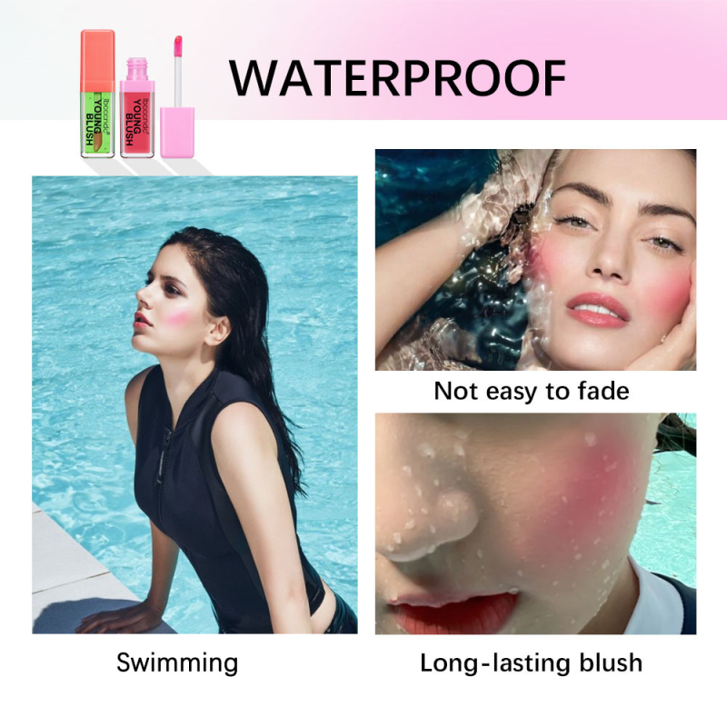 Ibcccndc Long-Lasting Mineral Liquid Blush Waterproof Cream Form Natural Face Color-Changing Makeup Oil