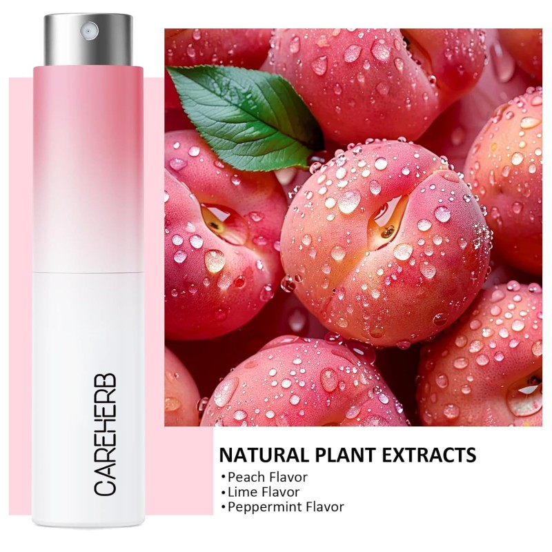 Portable Oral Mouth Freshener Spray Long-Lasting Mint Flavor with Fruit-Based Perfume Breath Fresheners for Bad Breath Relief