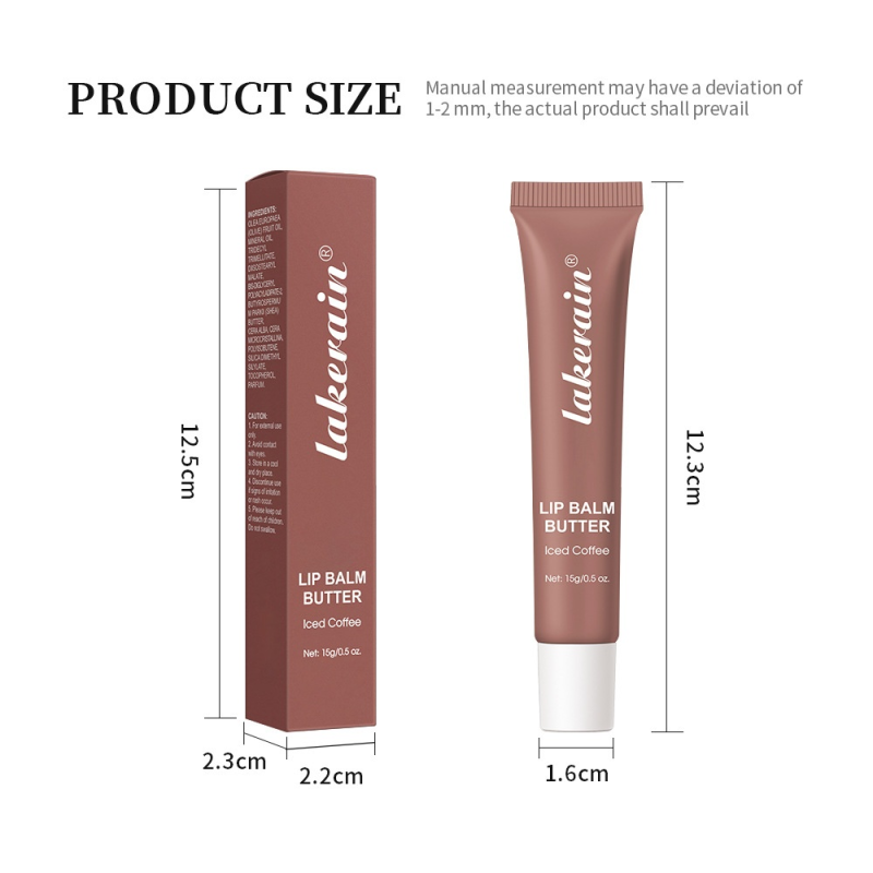 Lakerain New Summer Organic Lip Balm Fruit Flavored Butter Lip Oil for Foreign Trade Cute Labeling Sugar-Based Lip Moisturizer