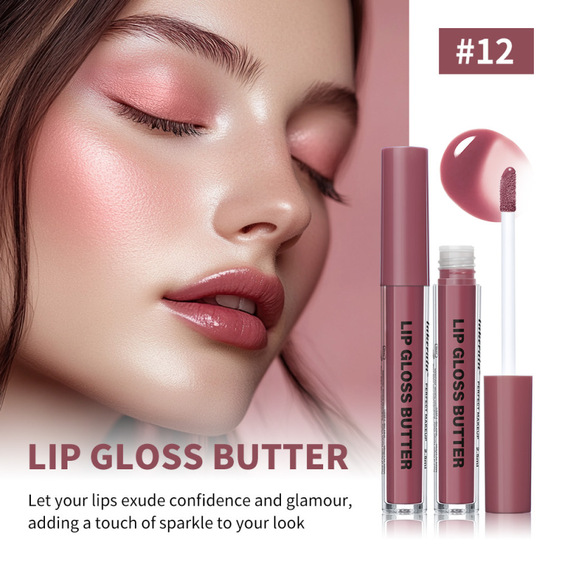 Waterproof Mineral Lip Liner Butter Gloss Lip Glaze Liquid Brightening Moisturizing Mirror-Like Long-Lasting Lip Treatment