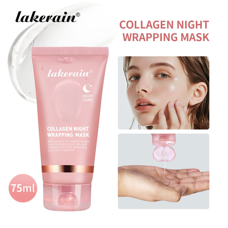 Lakerain Peel-Off Collagen Night Cream Mask Cross-Border Facial Moisturizing Aloe Glycerin Green Tea Pore Cleaner Face Body Care