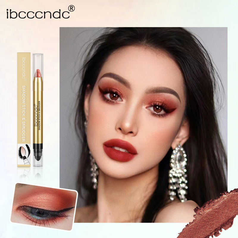 High-Gloss Double-Ended Contouring Eyeliner Pen Silkworm Brightening Dry Eye Shadow Pearlescent Fine Glitter Cross-Border Makeup
