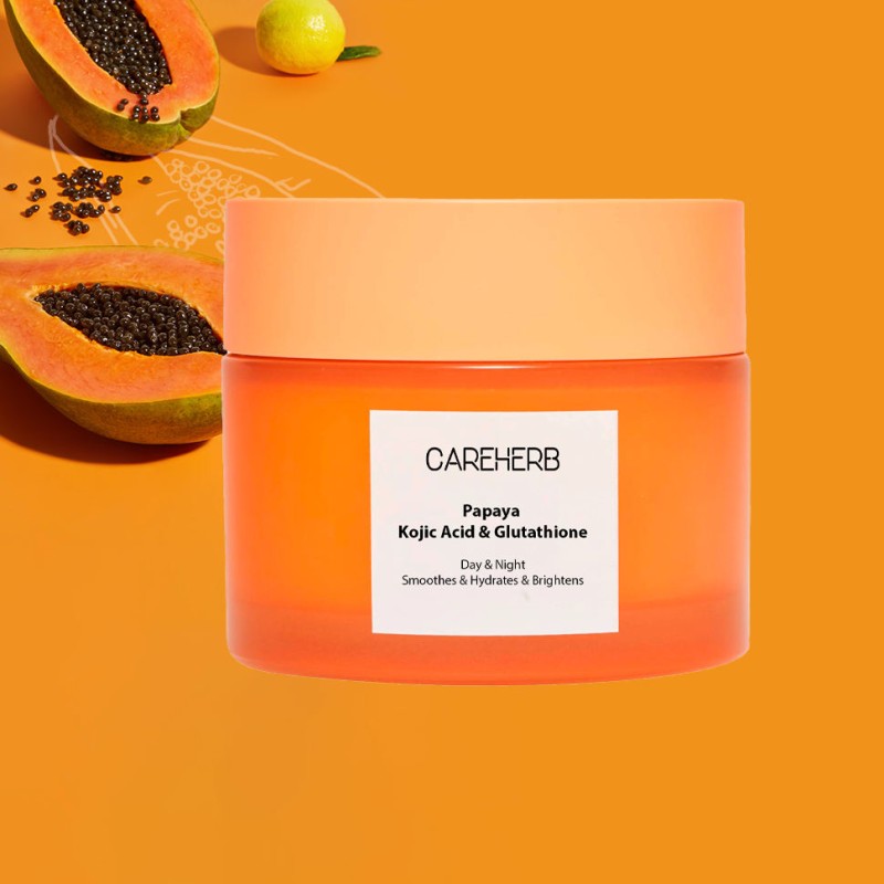 Organic Day Night Face Cream Deep Hydrating Moisturizing with Kojic Acid Glutathione Targets Dark Spots Acne Skin Care Set