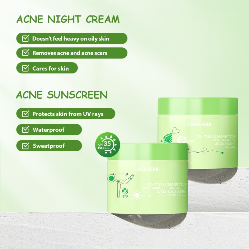 OEM ODM Private Label Women's Skin Care Set Tea Tree Oil Control and Shrink Pores Acne Barrier Facial Oil for Face Use