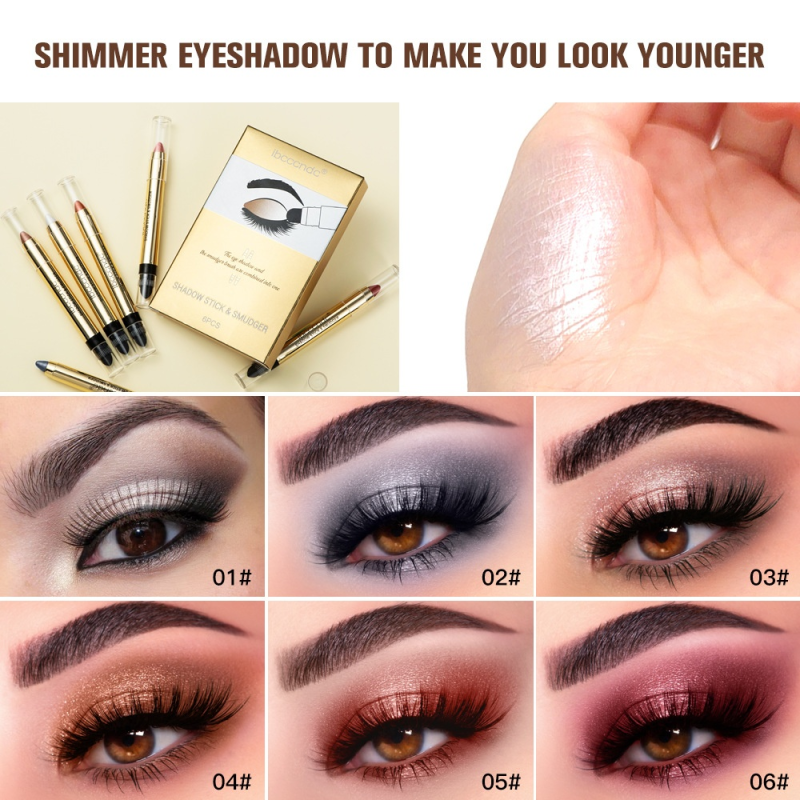 High-Gloss Double-Ended Contouring Eyeliner Pen Silkworm Brightening Dry Eye Shadow Pearlescent Fine Glitter Cross-Border Makeup