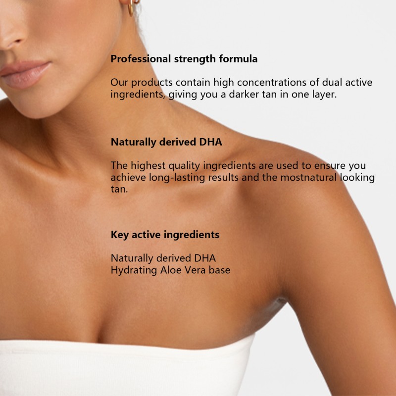 Hot Sales Natural Ultra Dark Sunless Tanning Mousse 2-Hour Express Body Tanning with Organic Ingredients Mainly Aloe Vera