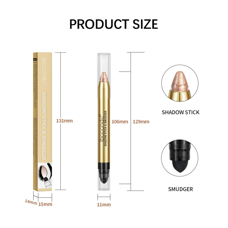 High-Gloss Double-Ended Contouring Eyeliner Pen Silkworm Brightening Dry Eye Shadow Pearlescent Fine Glitter Cross-Border Makeup