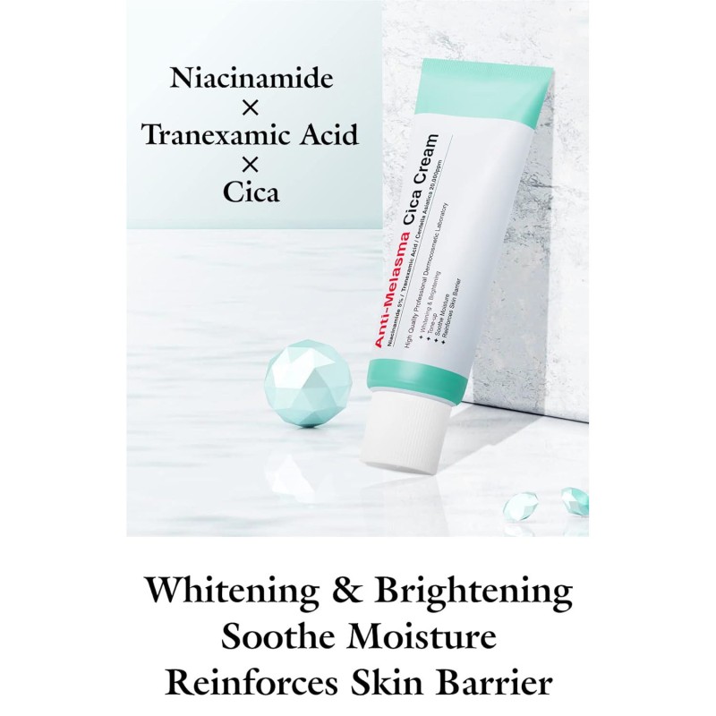 Centella Asiatica Face Cream for Glowing Skin Skin Care Set Brightening Soothing Fade Dark Spot Remover Properties for Melasma