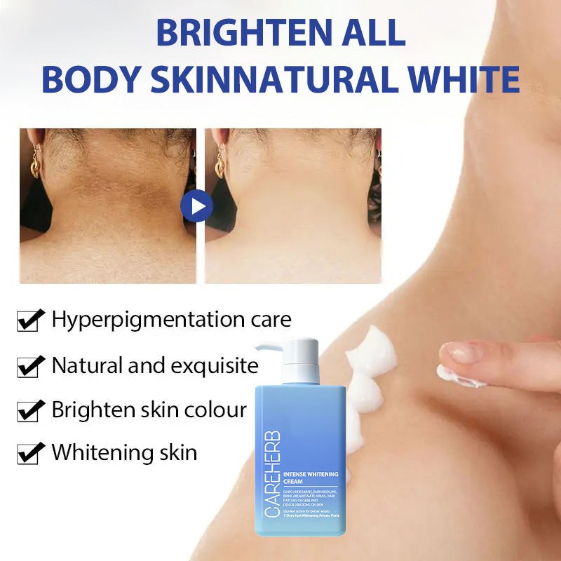 OEM Private Label Intense Whitening Cream for Body Underarm Bikini Thigh Lightening with Vitamin C in Plastic Jars