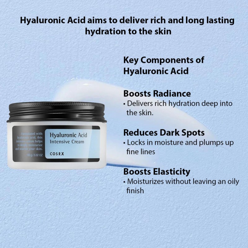 Long-Lasting Hydration Face Cream with Hyaluronic Acid Cosmetic Intensive Skin Care Set