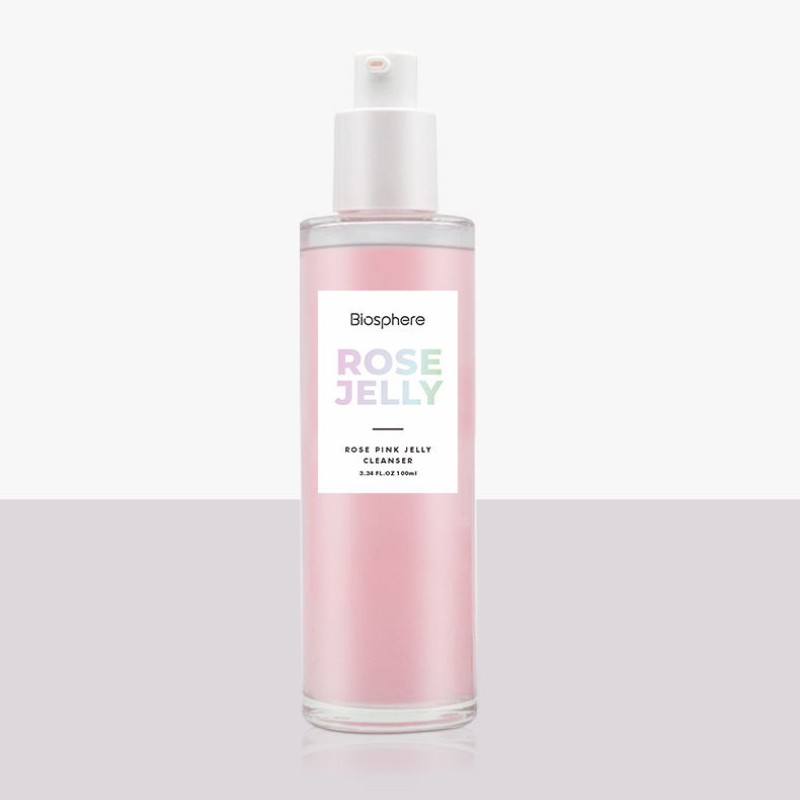 Deep Cleansing Rose Pink Jelly Facial Cleanser OEM ODM Face Wash for All Skin Types Skin Care Set