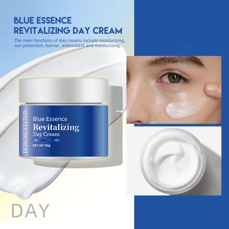 Organic Blue Essence Skincare Kit Brightening and Hydrating Revitalizing Face Care Set with Niacinamide Manufactured by Bright