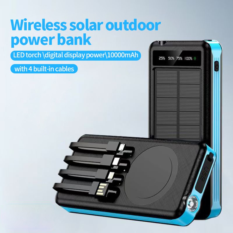 Power Bank Manufacturer - OEM 10000mAh Solar Wireless LED Display