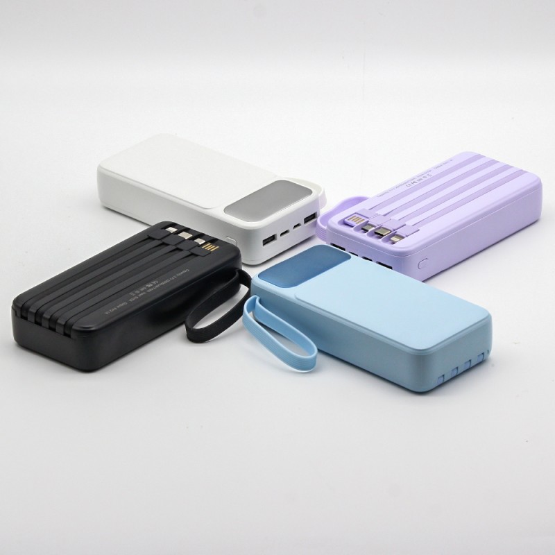 Power Bank Supplier - Custom 20000mAh Type C Input Built-in Cables