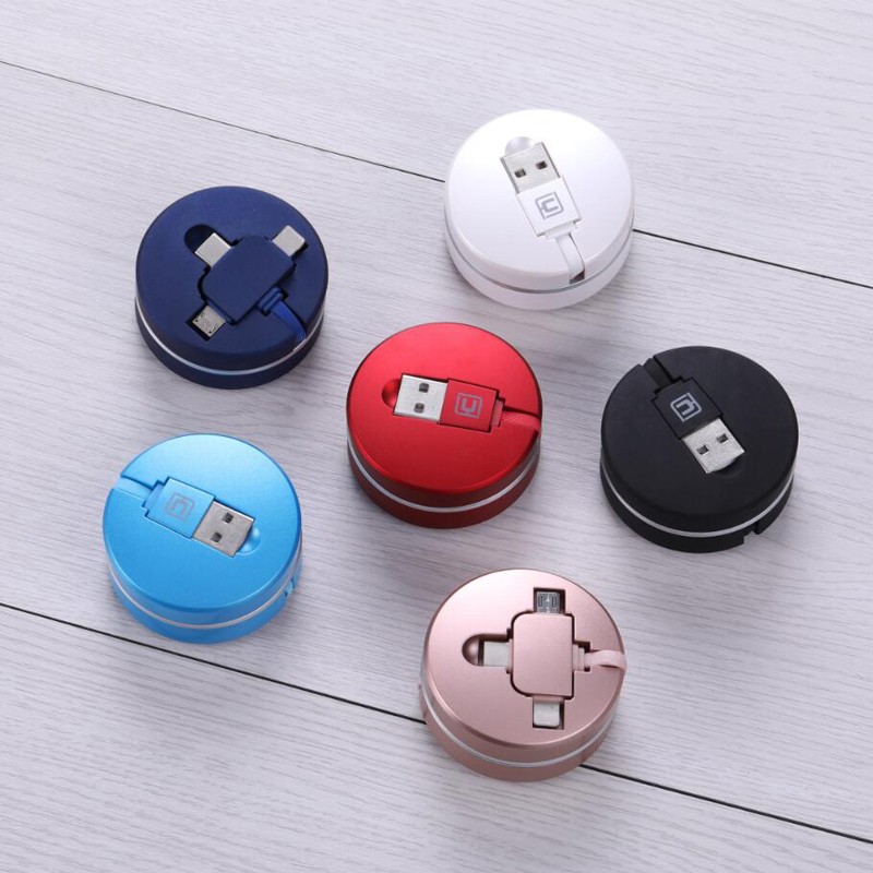 USB Cable Factory - 3 in 1 Retractable 3A OEM