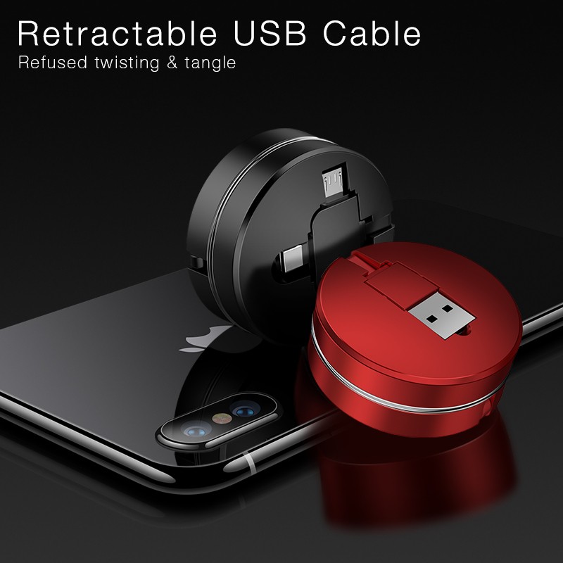 USB Cable Factory - 3 in 1 Retractable 3A OEM