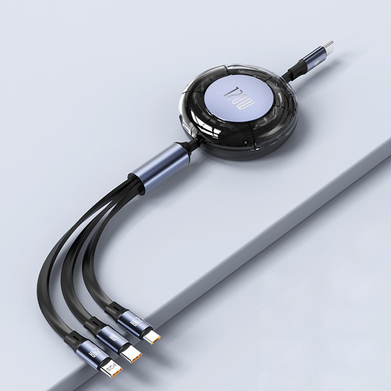 USB Cable Manufacturer - 120W 3 in 1 Retractable OEM