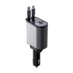 Car Charger Factory - 4 in 1 60W Retractable OEM