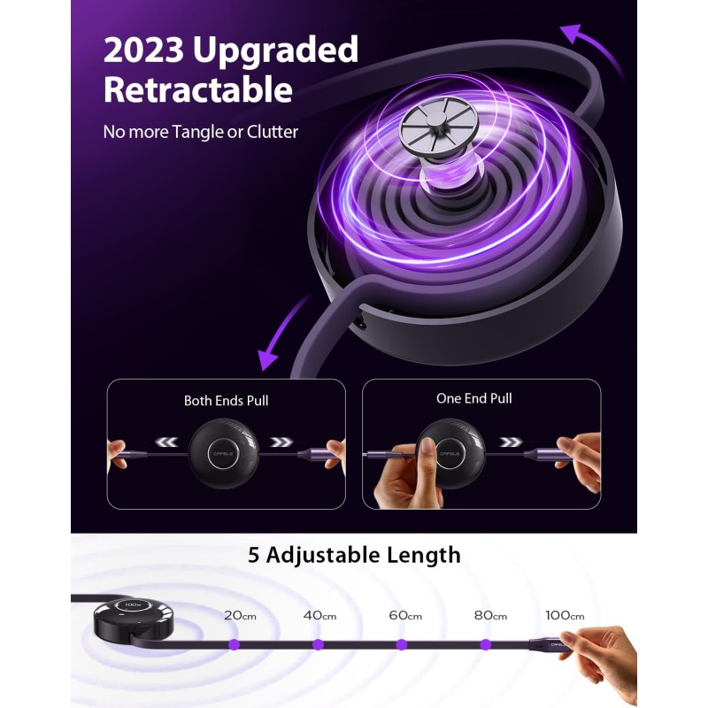 USB Cable Factory - 100W Retractable 3 in 1 OEM