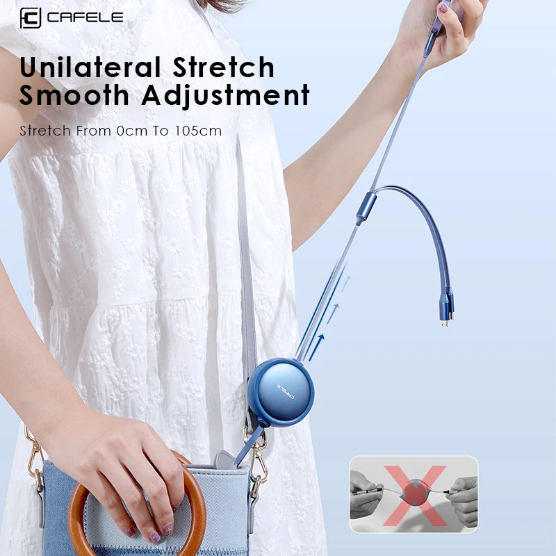 USB Cable Manufacturer - 105cm Retractable 3 in 1 OEM