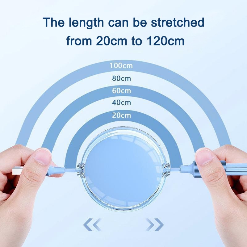 USB Cable Manufacturer - 120W 3 in 1 Retractable OEM